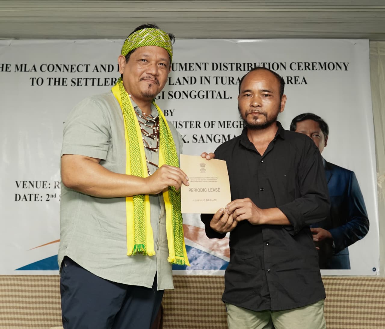 Meghalaya CM distributes 21 land pattas in Ronggi Songgital, calls it “great and satisfying moment”